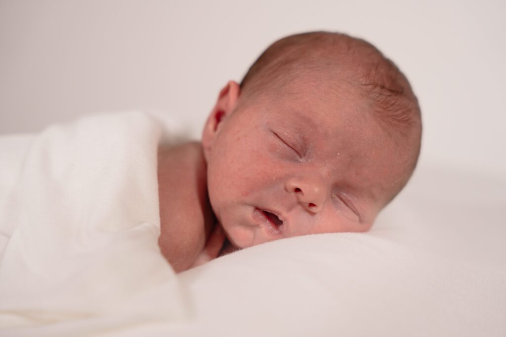 Newborn photography in the studio of baby sleeping