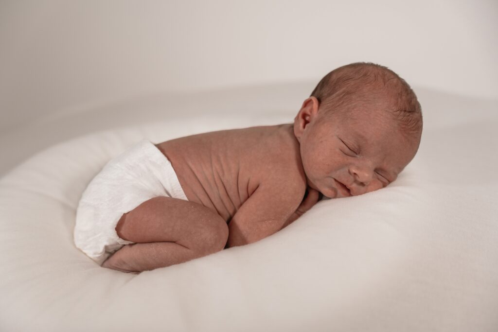 Newborn photography in the studio of baby sleeping